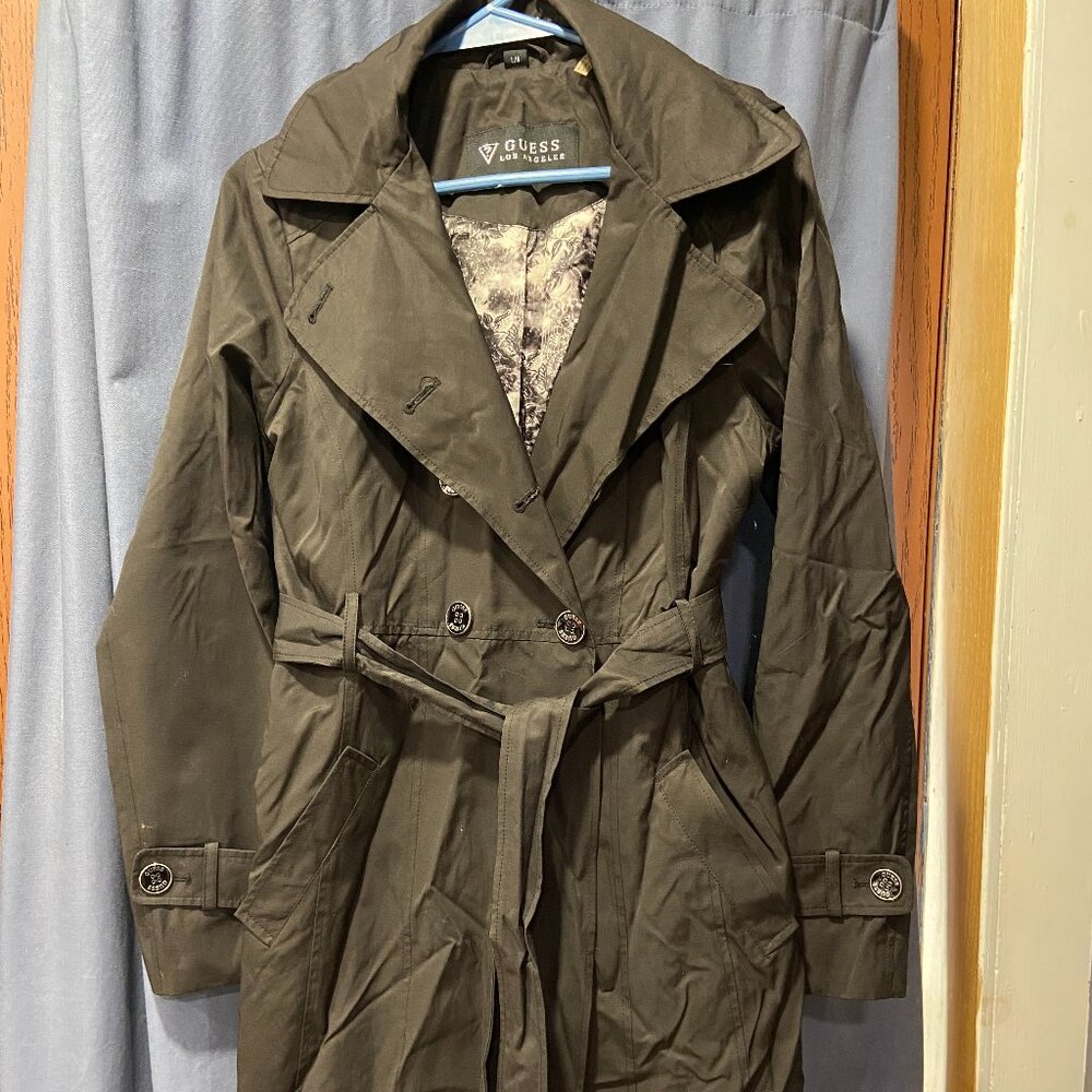 Guess Women's Black Coat Large- Like New